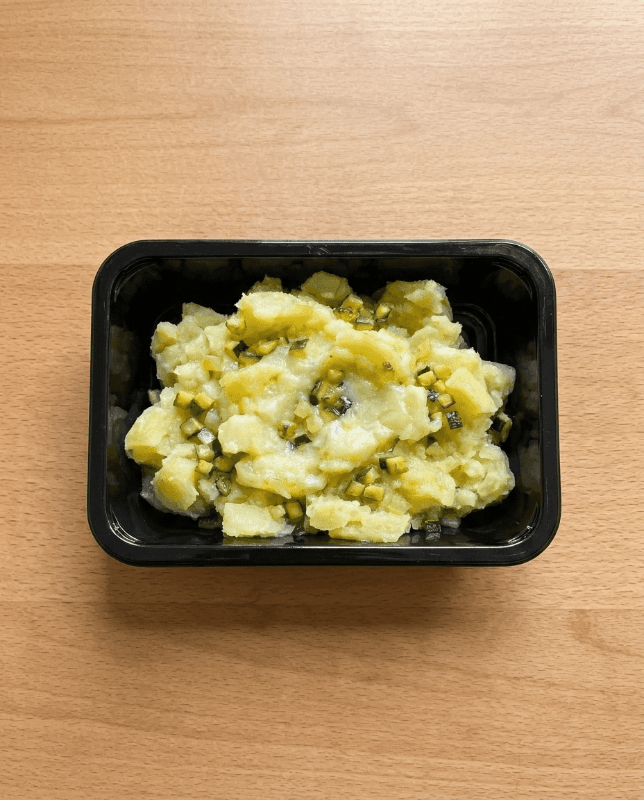 Chunky Potato Écrasé with Zucchini Brunoise and Confit Lemon de Mr. Saucy packaging