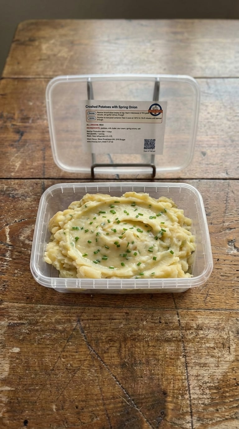 Gourmet Crushed Potatoes with Fleur de Sel and Spring Onion packaging