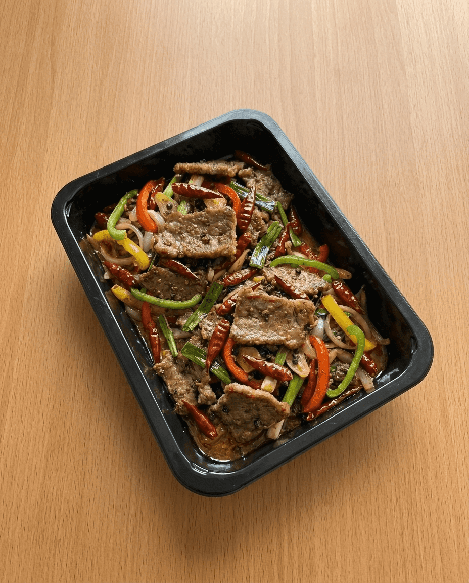 Szechuan Cumin Lamb with Peppers and Onions de Mr. Saucy packaging