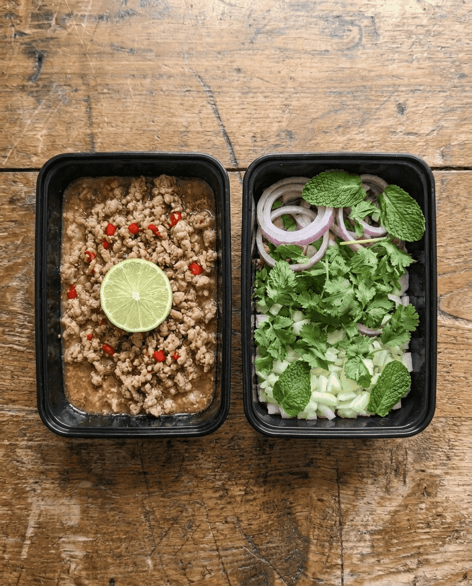 Spicy Minced Pork Salad (Larb Moo) packaging