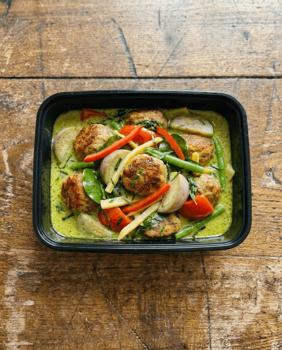 Veal and Pork Meatball Green Curry packaging