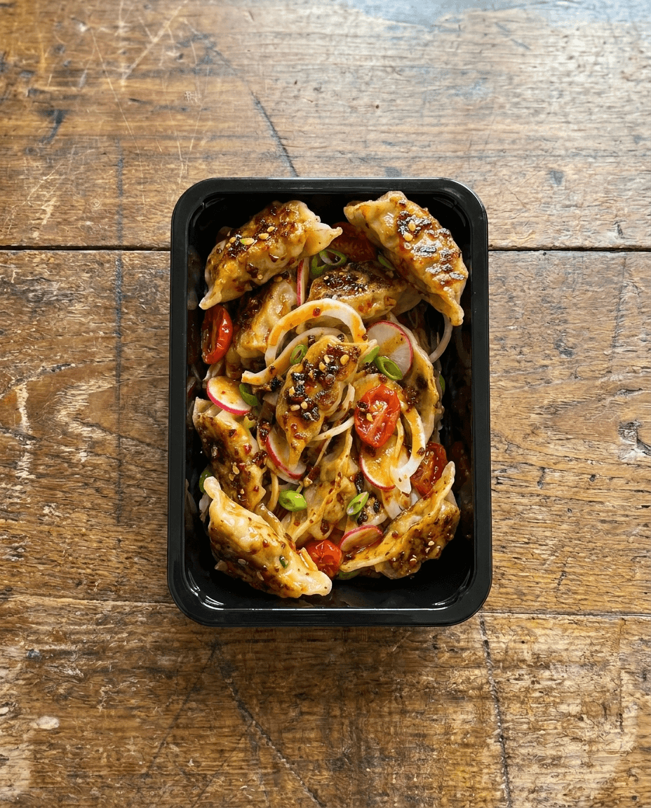 Salade de Gyoza aux Légumes Épicés et Fenouil Émincé avec Tomates Saisies et Radis packaging